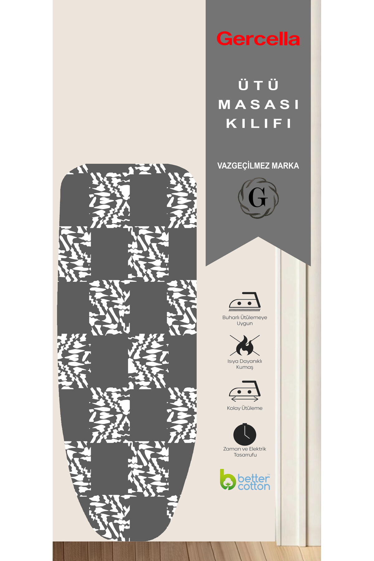 POYRAZ 120X45 (XS SİZE ) ÜTÜ MASASI KILIFI ÖRTÜSÜ BEZİ ÜTÜ YEDEK PARÇA ÜTÜ VE AKSESUARI