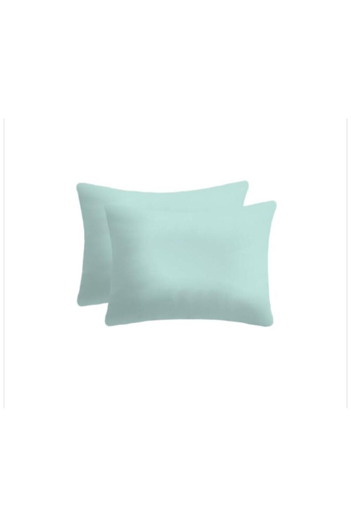 %100 NATÜREL LÜKS COTTON (PAMUK) 2 adet 35x45 cm SU YEŞİLİ YASTIK KILIFI PİLLOW CASE
