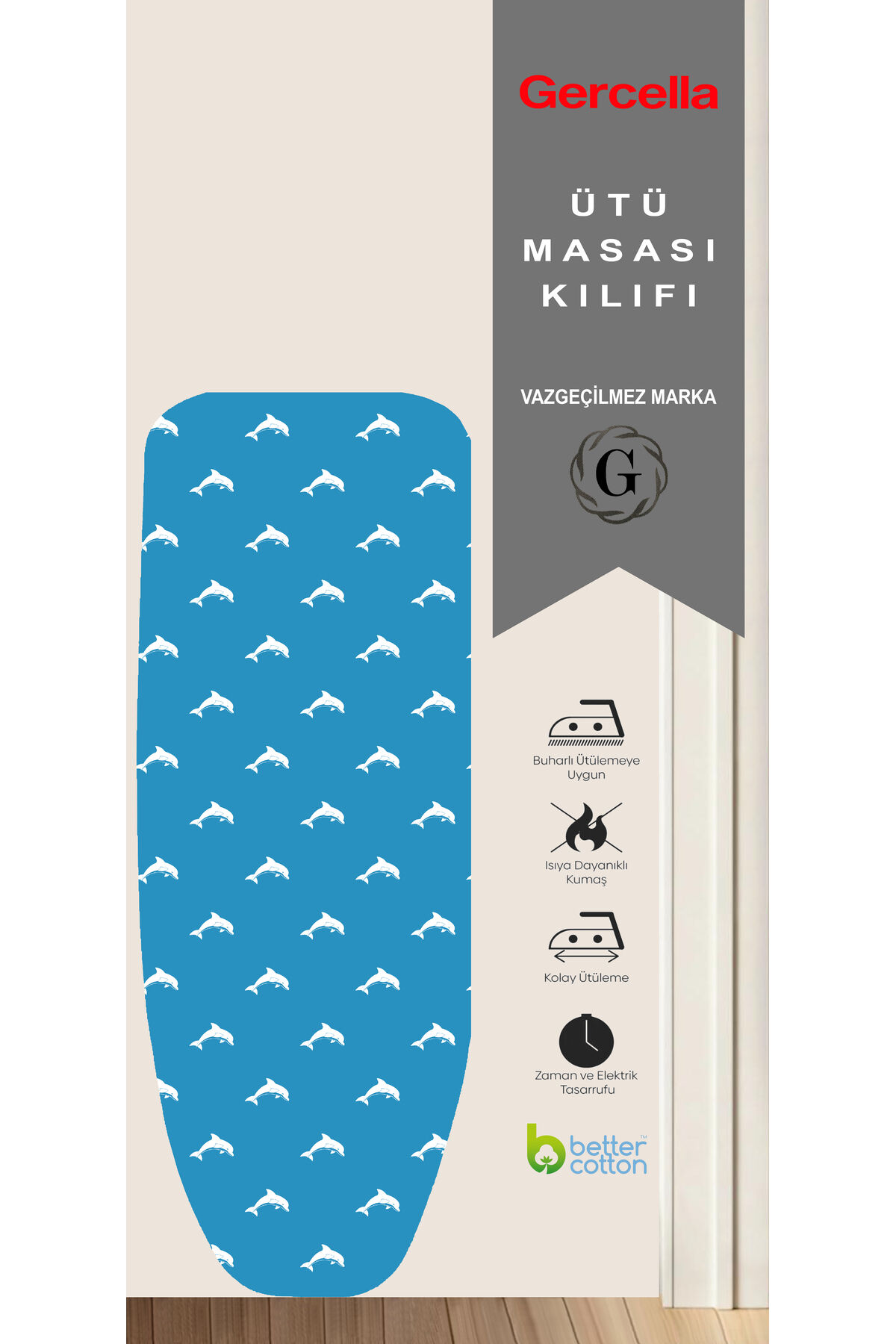 COMFORT YNS MAVİ ÜTÜ MASASI KILIFI BEZİ ÖRTÜSÜ -ÜTÜ MASASI AKSESUARI