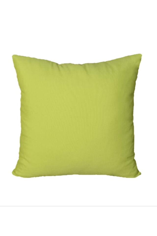 Duck Keten 43X43 Kırlent Kılıfı 2'Li FISTIK YEŞİLİ RENGİ Fermuarlı EVTEX