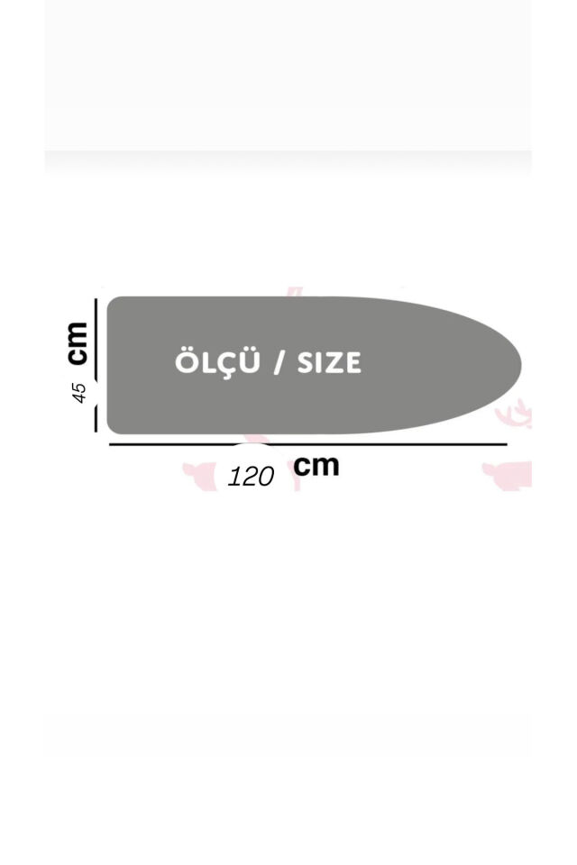 Gri 120x45 Xsmall Ütü Masası Kılıfı Bezi Örtüsü Çeyiz Ev Gereçleri