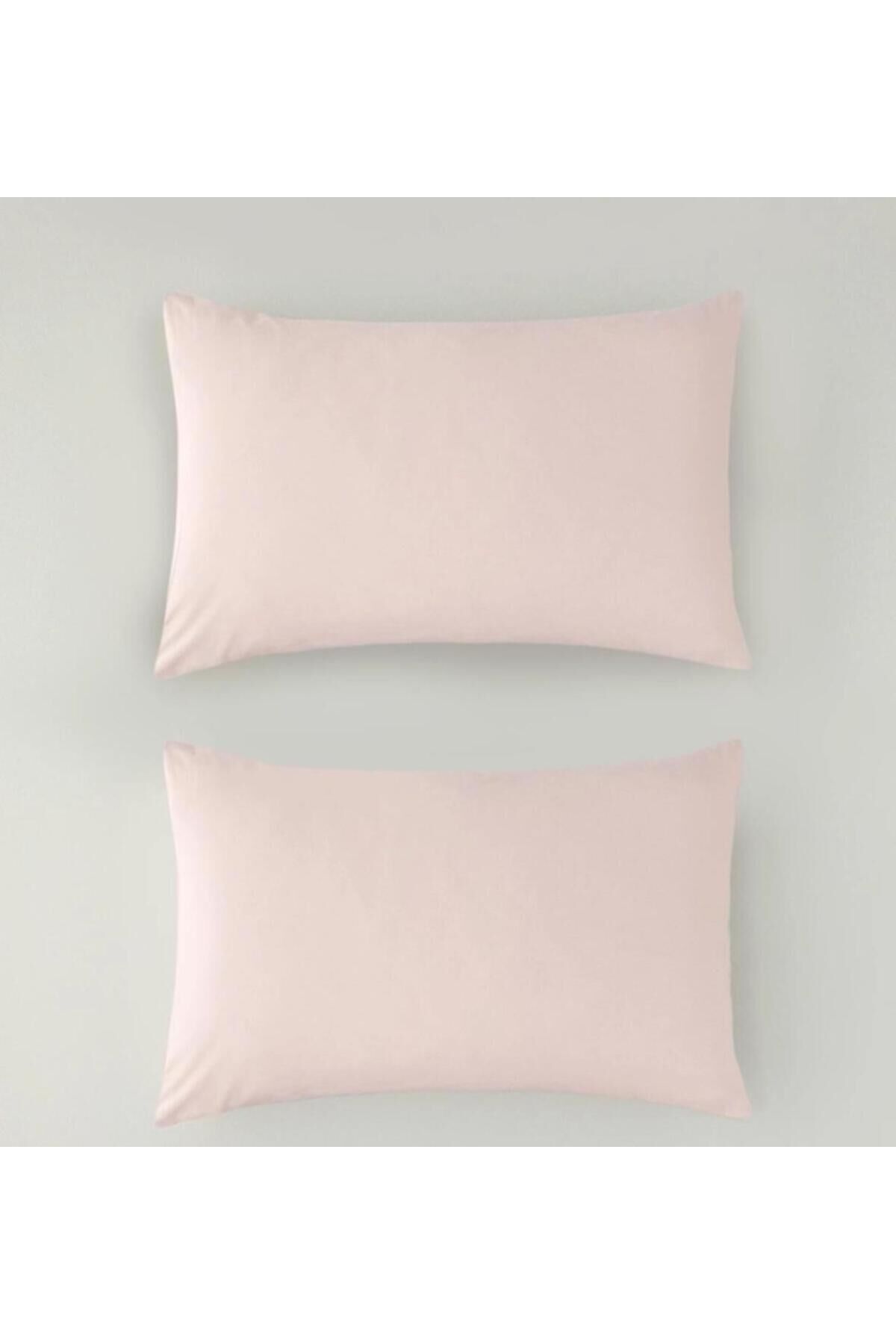 %100 COTTON (PAMUK) 2 adet TOZ PEMBE 50x70 cm YASTIK KILIFI PİLLOW CASE