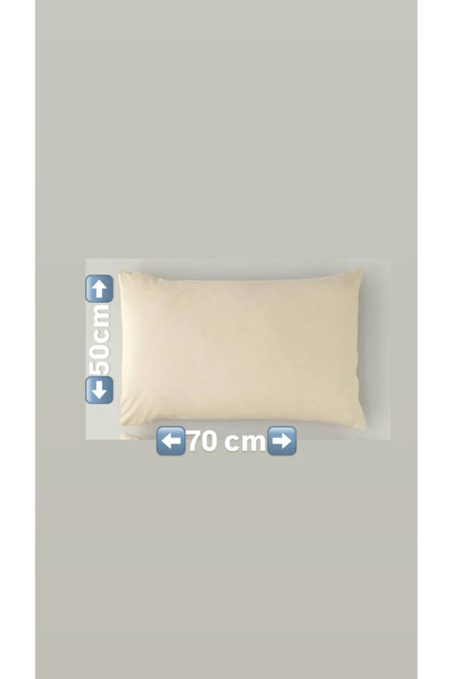 %100 COTTON(PAMUK) 2 ADET 50x70 cm YASTIK KILIFI PİLLOW CASE ECRU