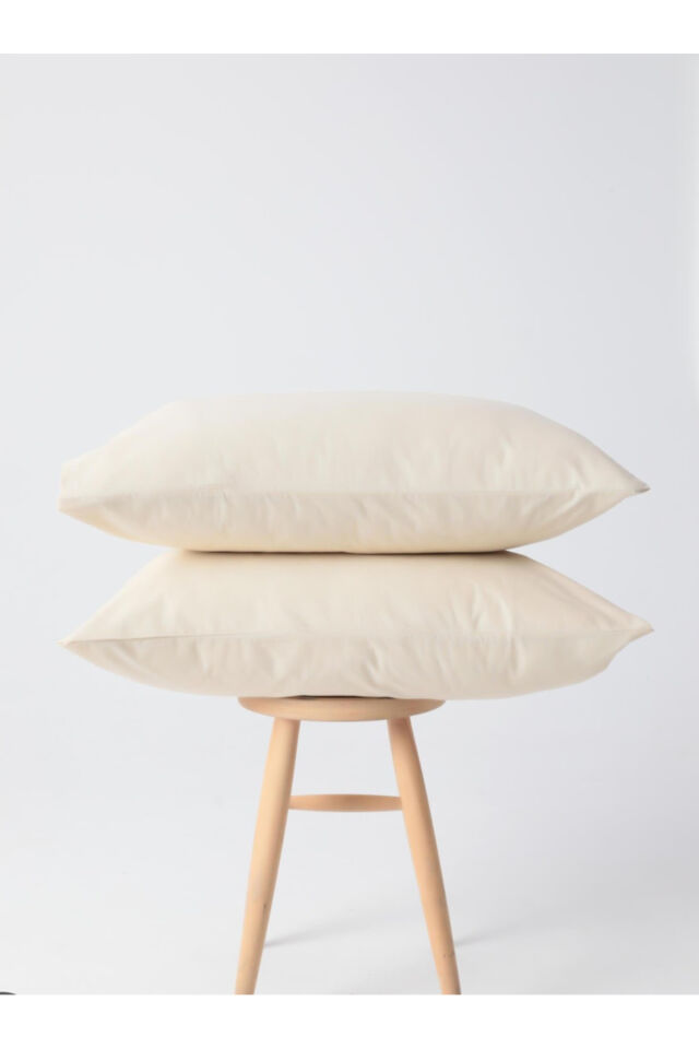 %100 Cotton(Pamuk)2 adet 50x70 cm Krem Yastık kılıfı Pillow Case
