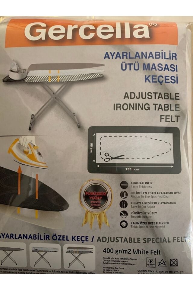 Ayarlanabilir Ütü Masası Kılıfı Örtüsü Bezi Keçesi (ÜTÜ MASASI& AKSESUARLARI , EV GEREÇLERİ ,EVTEKS)