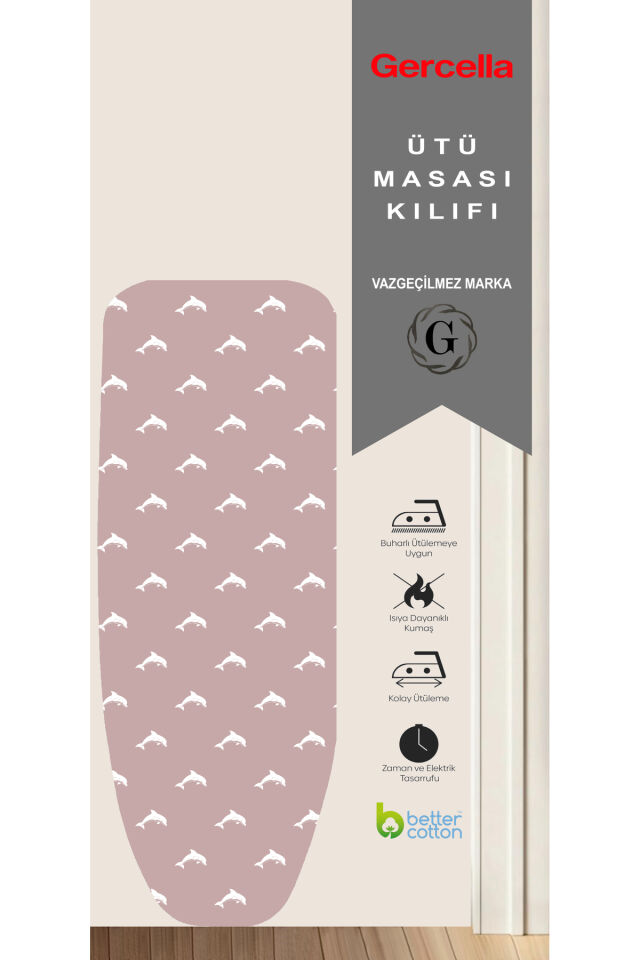 COMFORT YUNUS A.PEMBE ÜTÜ MASASI KILIFI BEZİ ÖRTÜSÜ IRONING BOARD COVER EV GEREÇLERİ Gül Kurusu