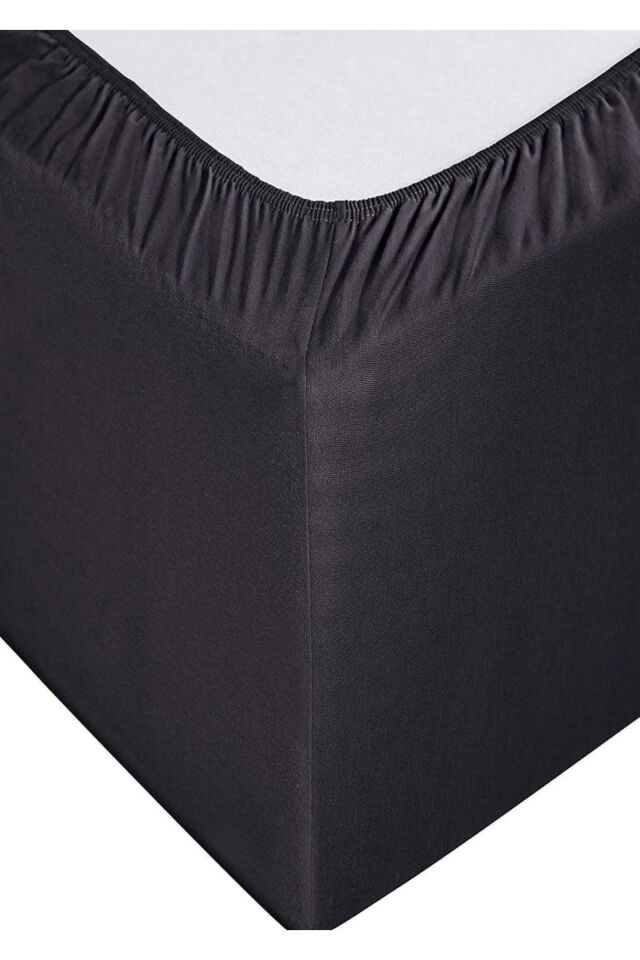 %100 COTTON (PAMUK) 120x200+30 cm  FİTTED (LASTİKLİ) TEK KİŞİLİK ÇARŞAF BED SHEETT Siyah