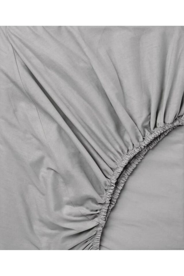 %100 COTTON (PAMUK) 100x200+30 cm  FİTTED (LASTİKLİ) TEK KİŞİLİK ÇARŞAF BED SHEETT Gri