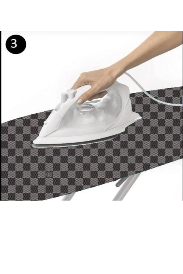 KİNG XSMALL (120x45 cm) KAHVE ÜTÜ MASASI KILIFI BEZİ ÖRTÜSÜ IRONING COVER EV GEREÇLERİ Gri