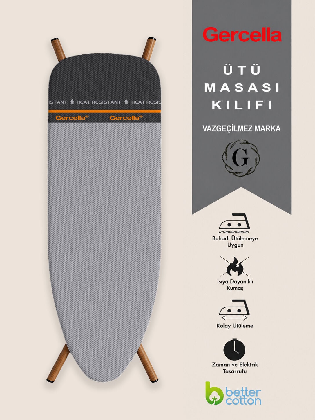 OPTİMUM PLUS ÜTÜ MASASI BEZİ ÖRTÜSÜ KILIFI ÜTÜ MASASI VE AKSESUARI IRONING BOARD COVER