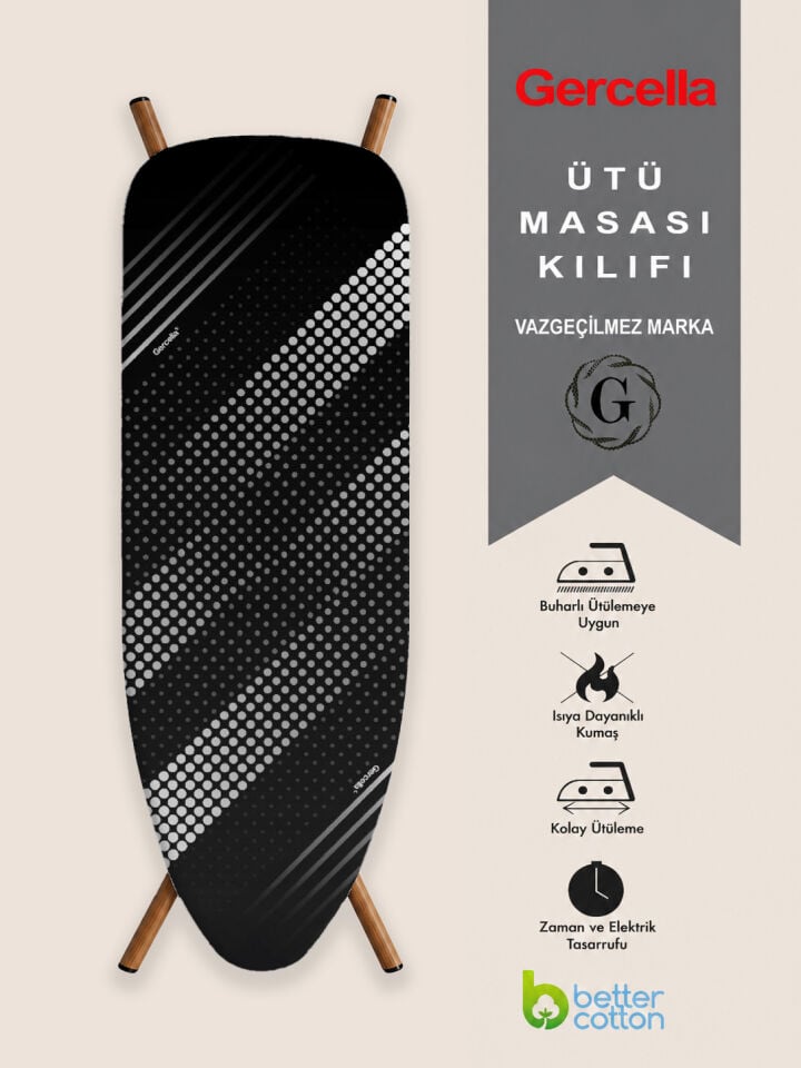 (HEDİYELİ) SİLVERLİNE GRİ ÜTÜ MASASI KILIFI BEZİ ÖRTÜSÜ ÜTÜ MASASI VE AKSESUARI IRONING BOARD COVER