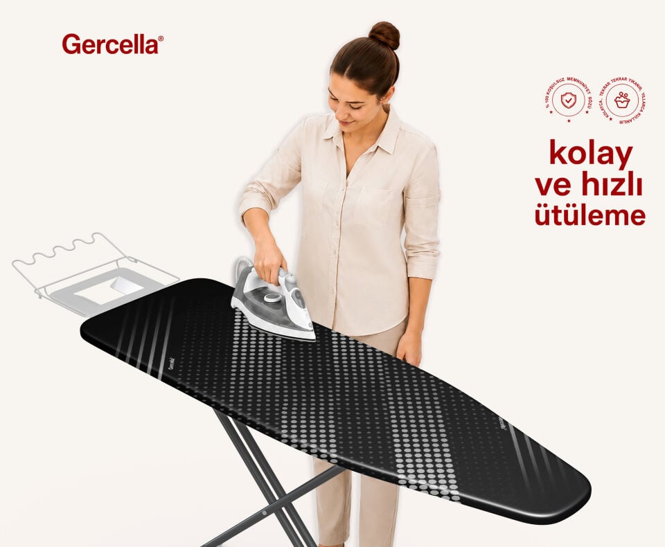 (HEDİYELİ) SİLVERLİNE GRİ ÜTÜ MASASI KILIFI BEZİ ÖRTÜSÜ ÜTÜ MASASI VE AKSESUARI IRONING BOARD COVER