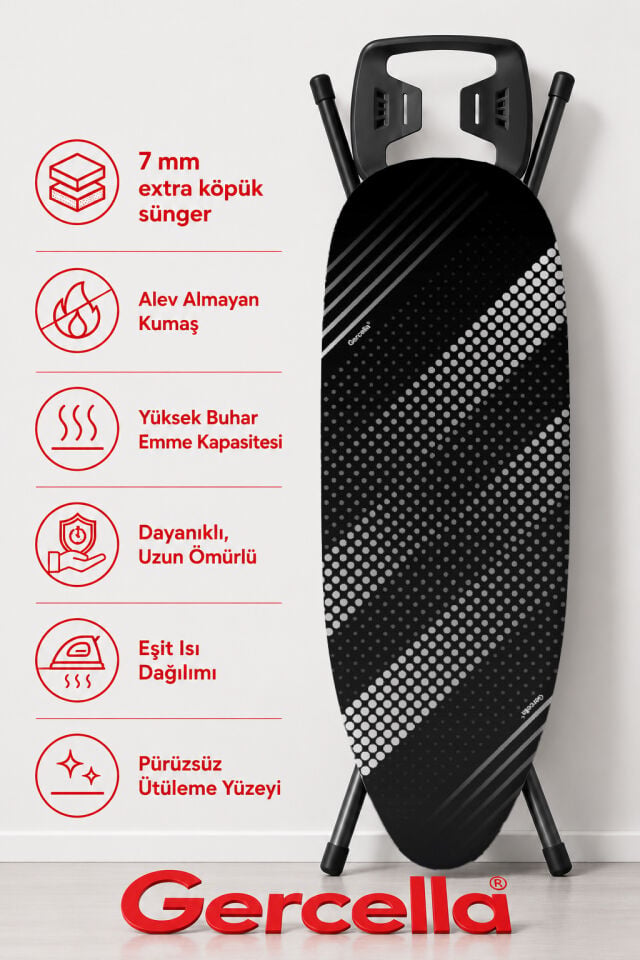 (HEDİYELİ) SİLVERLİNE GRİ ÜTÜ MASASI KILIFI BEZİ ÖRTÜSÜ ÜTÜ MASASI VE AKSESUARI IRONING BOARD COVER