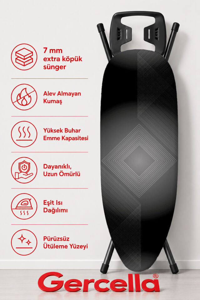 (HEDİYELİ) SİLVER GRİ ÜTÜ MASASI KILIFI BEZİ ÖRTÜSÜ IRONİNG BOARD COVER ÜTÜ MASASI VE AKSESUARI
