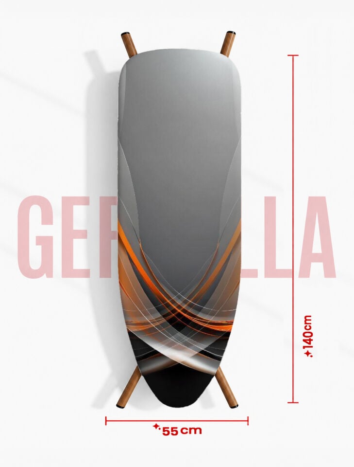 (HEDİYELİ)GERCELLA NUMBER ONE TURUNCU ÜTÜ MASASI KILIFI BEZİ ÖRTÜSÜ ÜTÜ MASASI VE AKSESUARI IRONING BOARD COVER