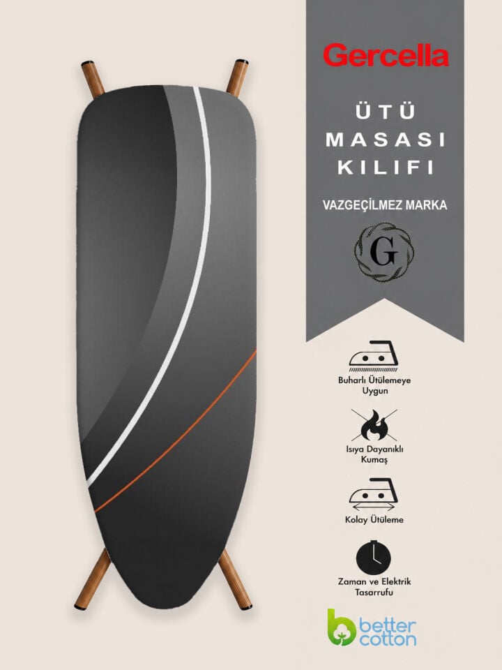 (HEDİYELİ )HYBRİD TURUNCU ÜTÜ MASASI KILIFI BEZİ ÖRTÜSÜ IRONING BOARD COVER ÜTÜ MASASI VE AKSESUARI