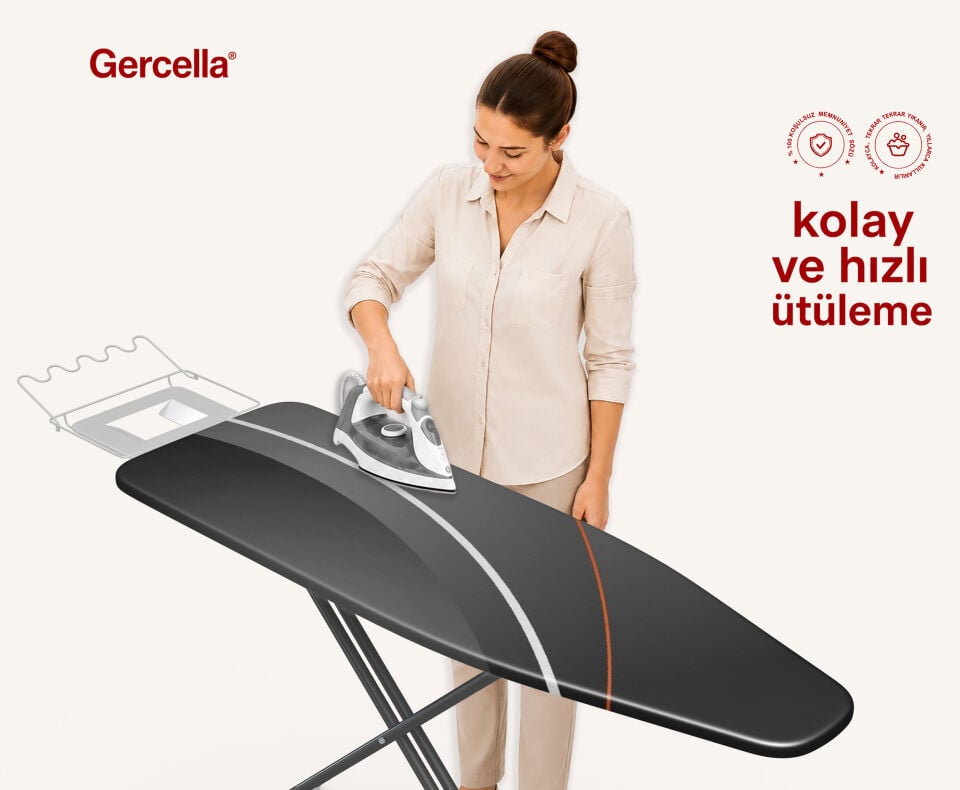 (HEDİYELİ )HYBRİD TURUNCU ÜTÜ MASASI KILIFI BEZİ ÖRTÜSÜ IRONING BOARD COVER ÜTÜ MASASI VE AKSESUARI