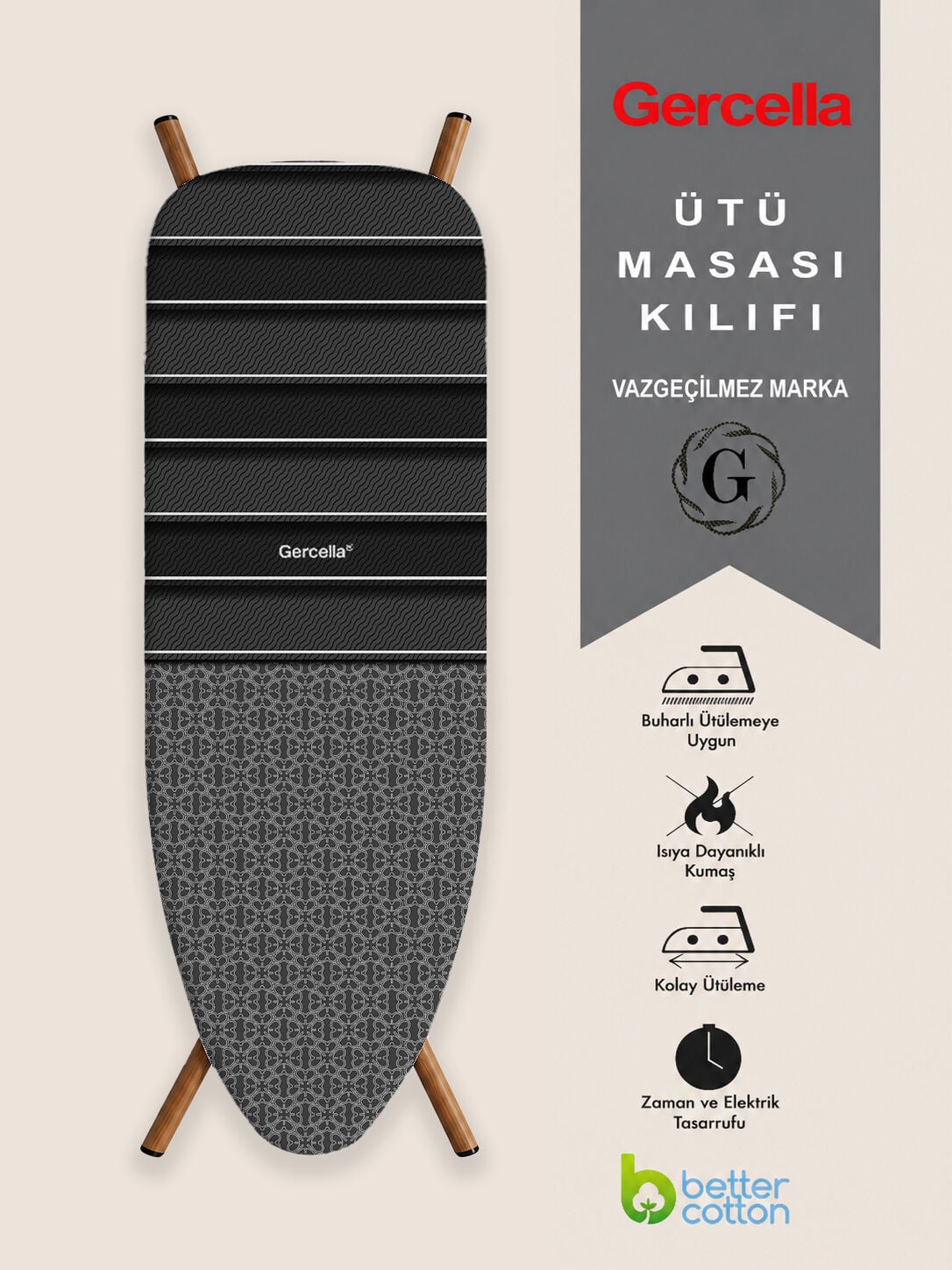 SİESTA ÜTÜ MASASI KILIFI BEZİ ÖRTÜSÜ